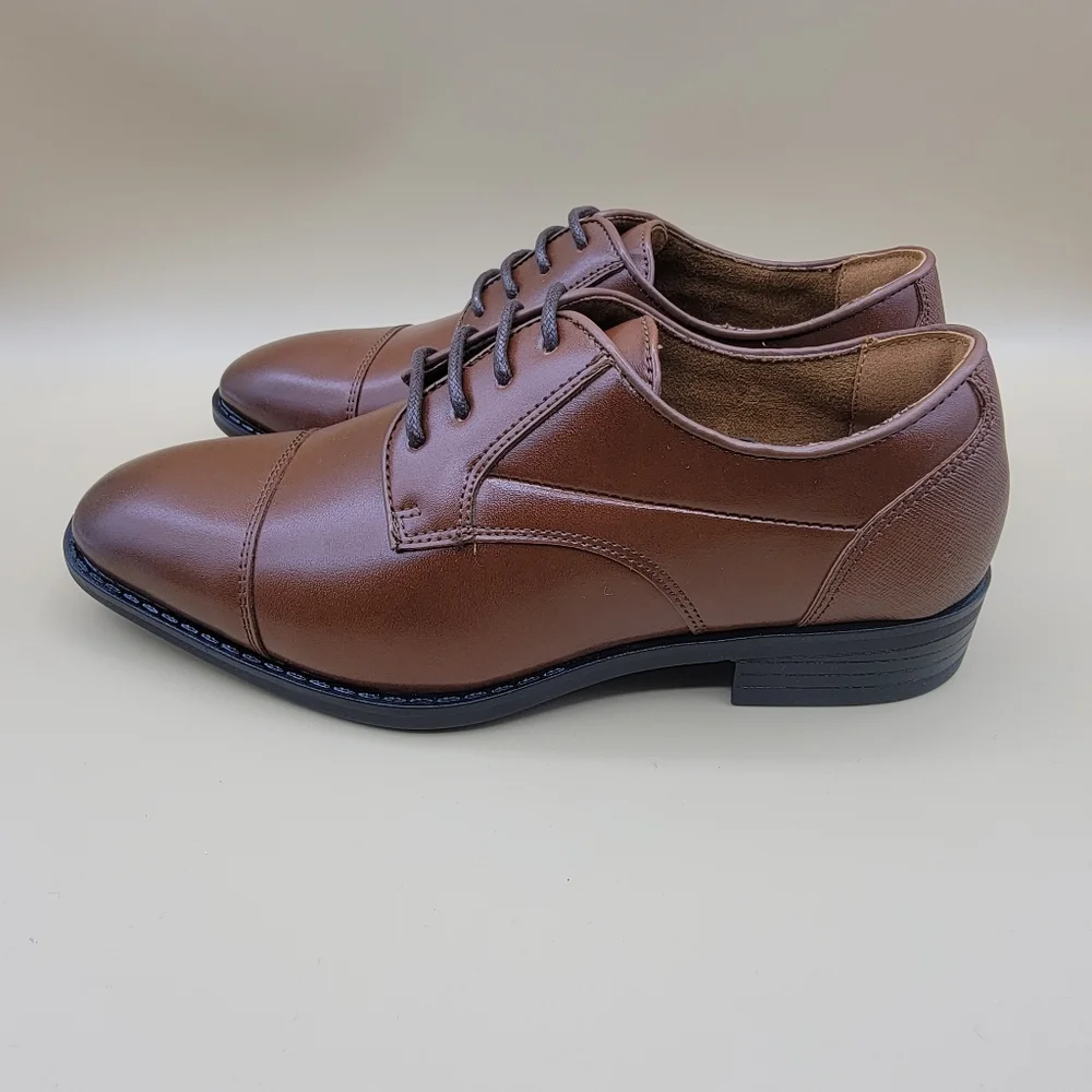 Stacy Adam Kallum Youth Boys Dress Shoes Size 2 Brown Black Casual Church Formal